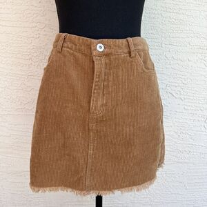 Mittoshop Rust Courdory Fray Mini Skirt Women's Size M